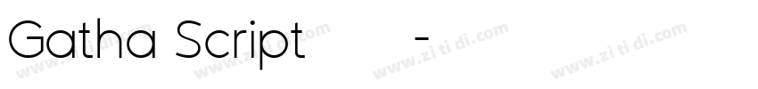 Gatha Script英文字体字体转换